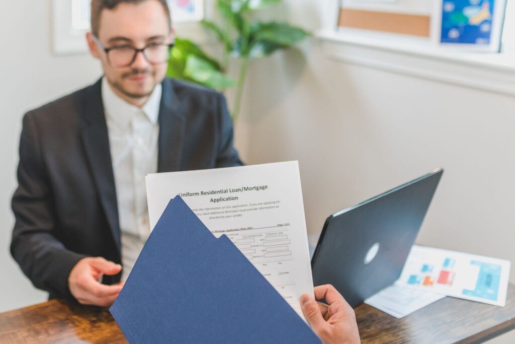 Professional notary overseeing the signing of important legal documents